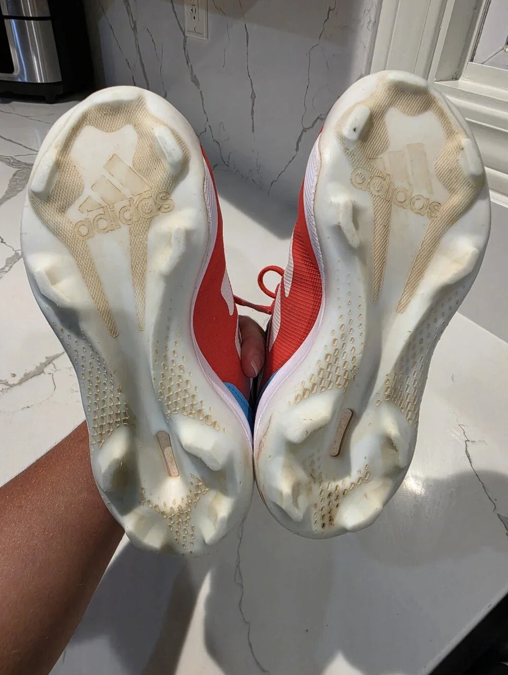 Adidas Adizero Impact Youth Baseball Cleats Size 3Y Red Blue Silver